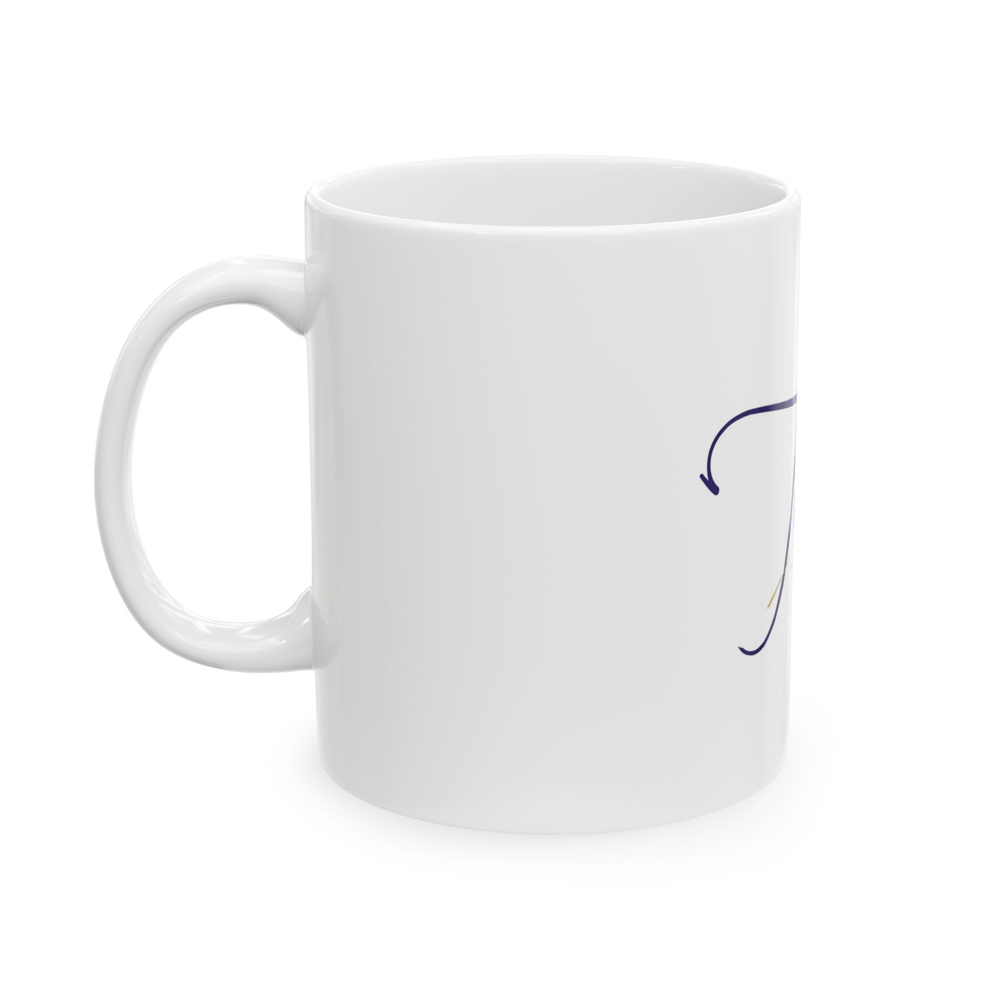 Talia Enterprises Mug | Script Calligraphy Ceramic Coffee Cup