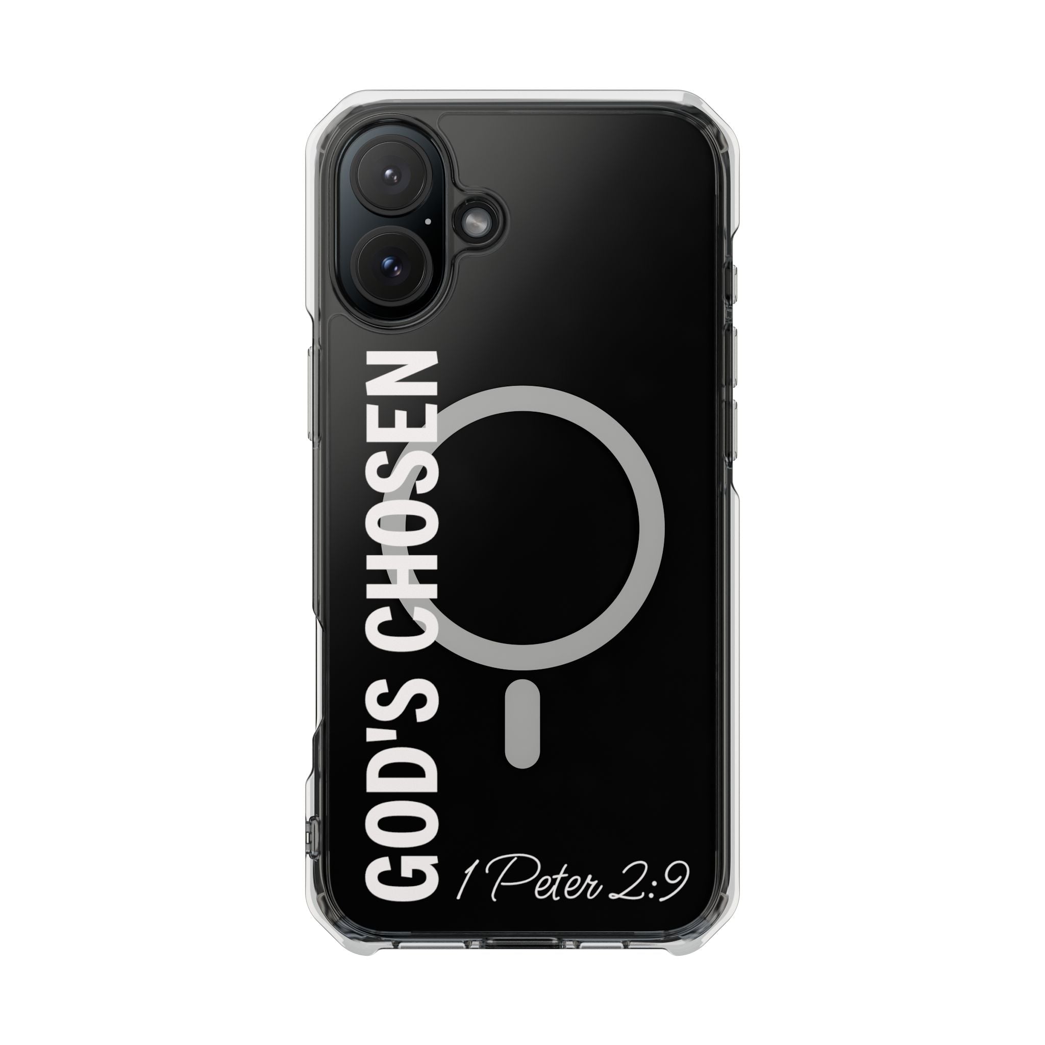 God's Chosen Scripture Verse Phone Case | Magnetic Clear Case