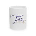 Talia Enterprises Mug | Script Calligraphy Ceramic Coffee Cup