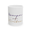 Woman of Virtue Scripture Inspirational Mug | Script Calligraphy Ceramic Coffee Cup