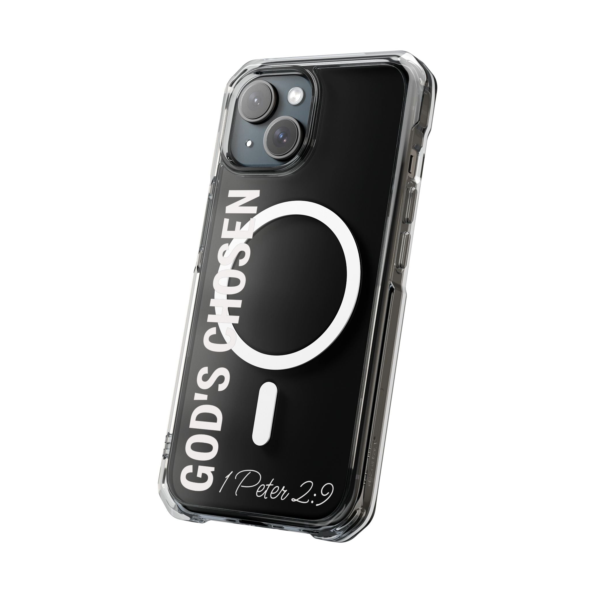 God's Chosen Scripture Verse Phone Case | Magnetic Clear Case